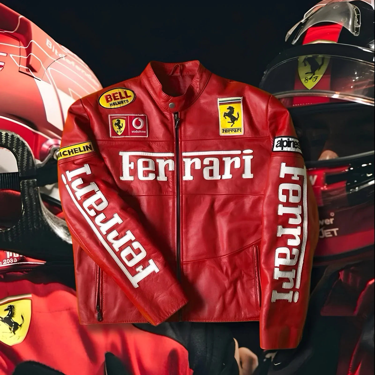 Jaqueta Ferrari Vermelha - Couro