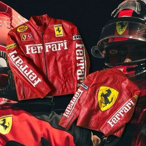 Jaqueta Ferrari Vermelha - Couro