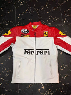 Jaqueta Ferrari Vintage Branca e Vermelha